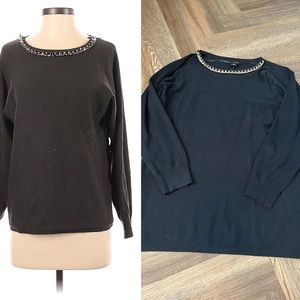 Adrienne Vittadini Chainlink Tunic Sweater NWT